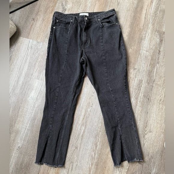 Abercrombie & Fitch The Skinny High Rise Jeans Curve Love Black Gray Size 33 16S - Picture 1 of 7